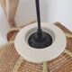 Vintage raffia flower pendant lamp