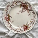 8 polychrome ironstone dinner plates "Wentworth" by Emile Bourgeois