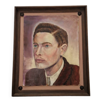 Old painting portrait of a man