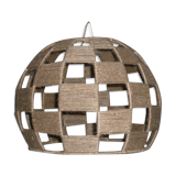 Checkered jute wire lampshade for suspension