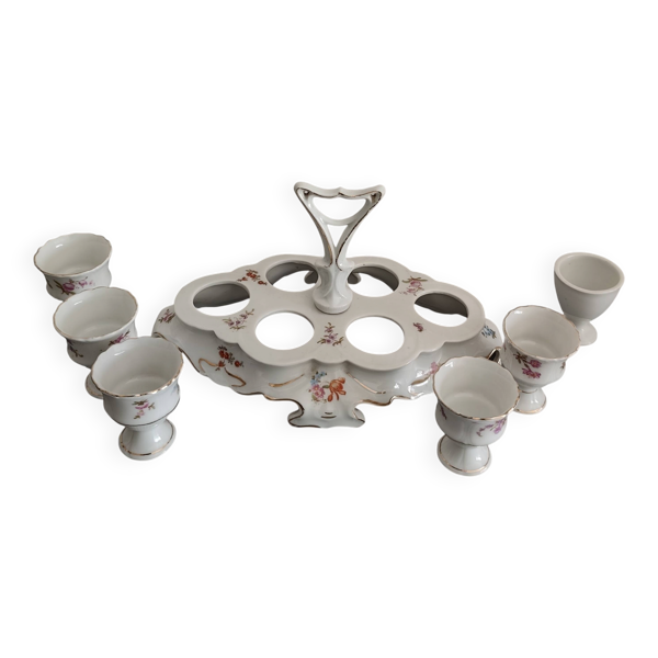 Coquetiers en porcelaine années 60