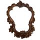 Carved wood mirror