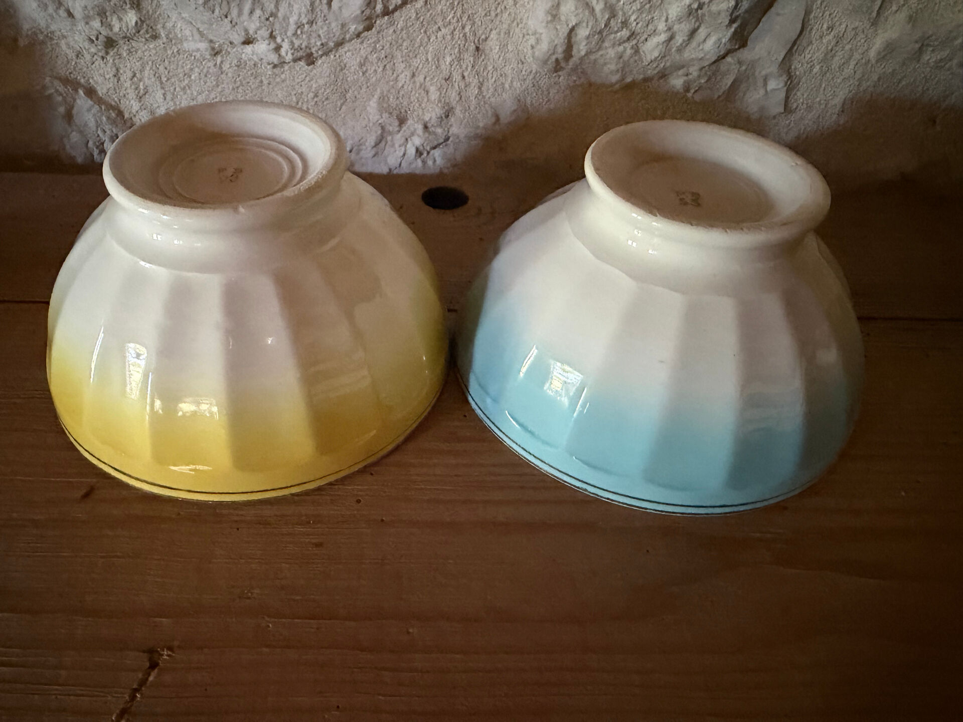 Antique faceted bowls