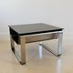 End of sofa, stainless steel magazine rack and mirror glass, France 70s
