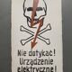 OLD Vintage Skull Plate EMAIL DANGER SKULL SKULL
