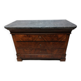 Ancienne commode Louis Philippe 4 tiroirs avec marbre