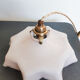 Vintage pastel pink and white glass luminaire, petticoat shape