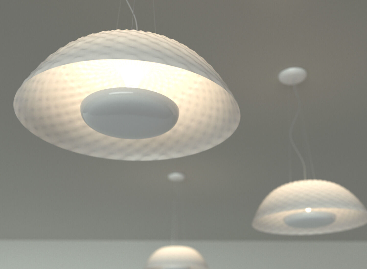 Artemide Cosmic Rotation pendant lamp by designer Ross Lovegrove