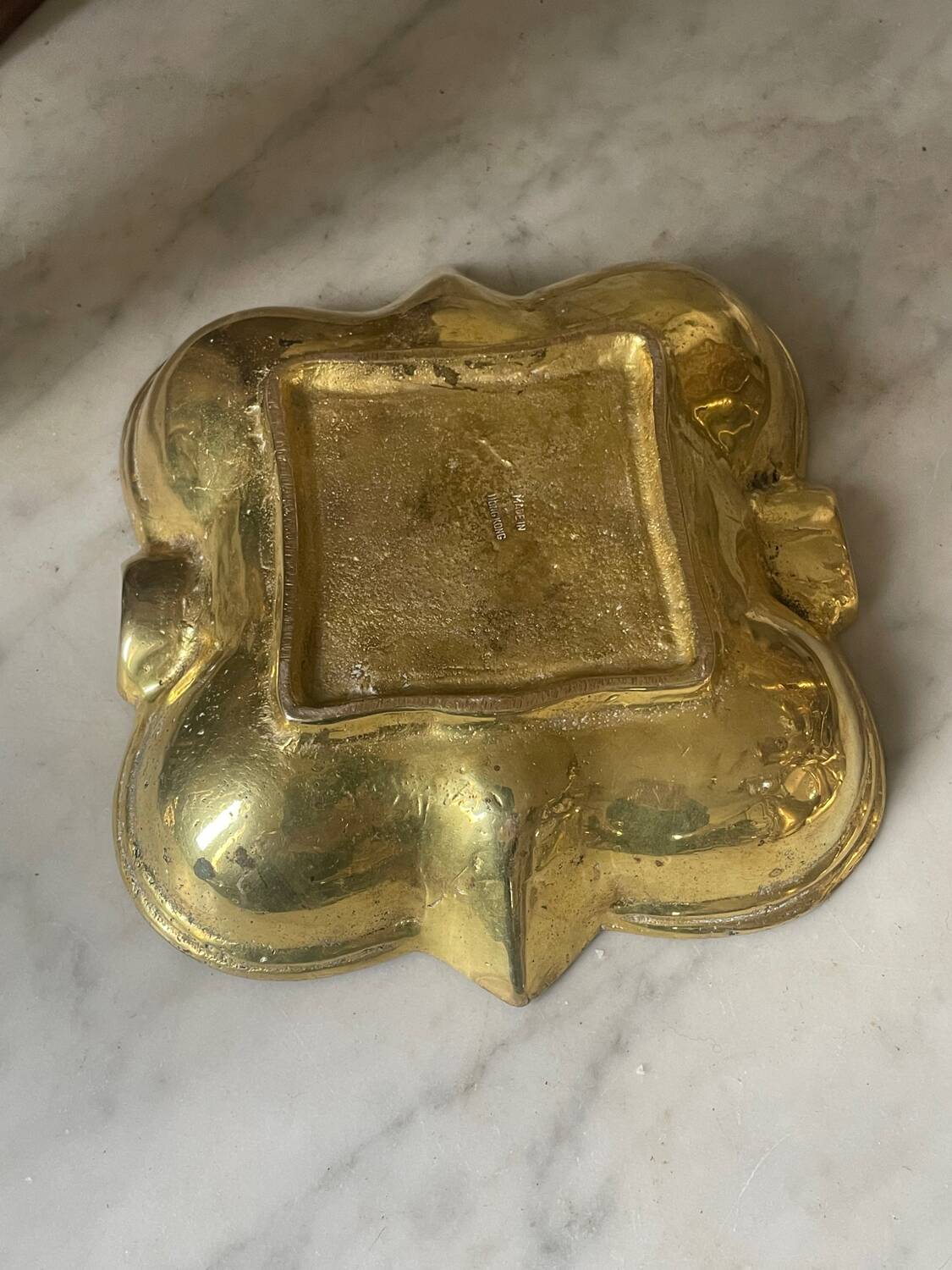 Solid brass cigar ashtray