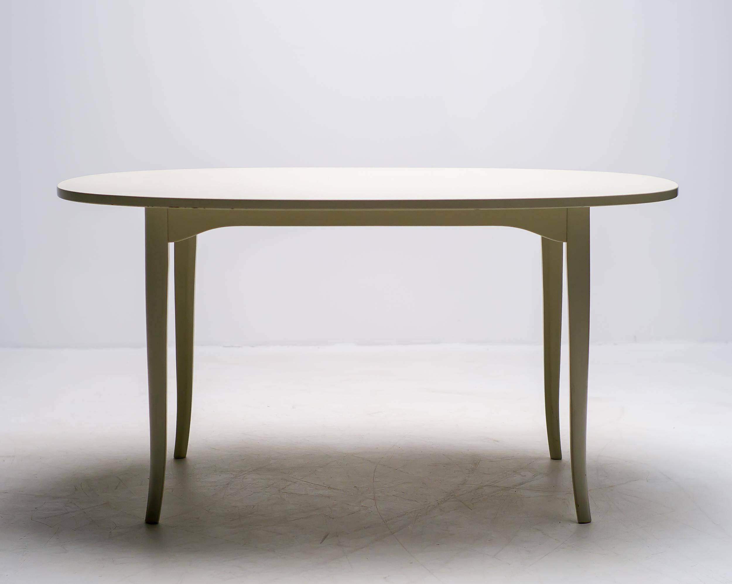 Table d'appoint blanche Carl Malmsten