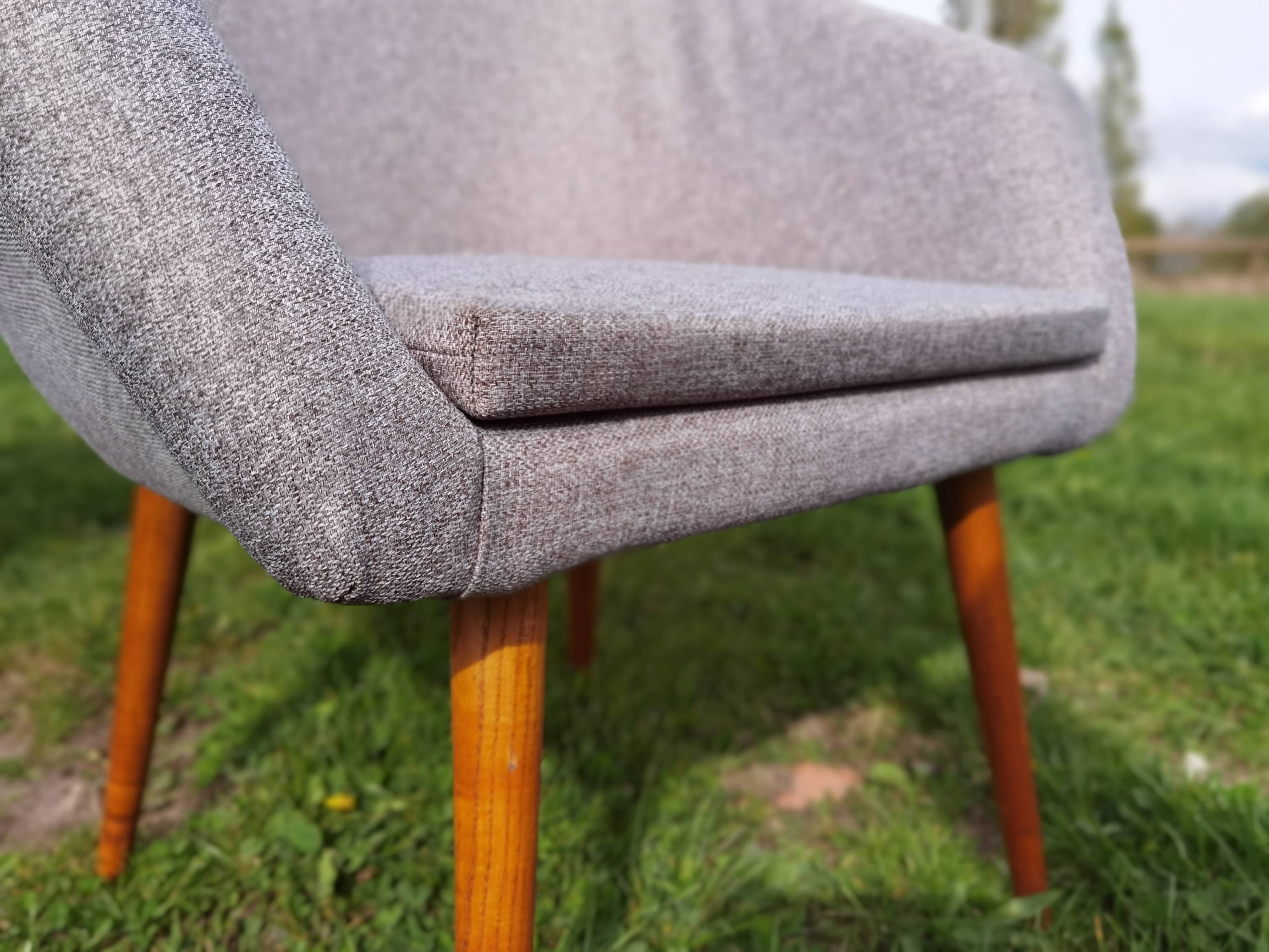 Pair of fiber armchair Miroslav Navratil gray