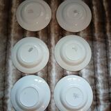 6 mismatched antique deep plates