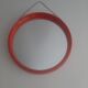 Vintage round mirror orange 60s 70s