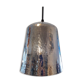 Hanging industrial bell in hammered copper