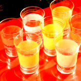 Set of 7 vintage granita and gilded glasses
