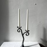 Aluminium candlestick / candelabrum, spiral design