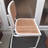 Marcel Breuer Chair cesca white Italian edition 70s