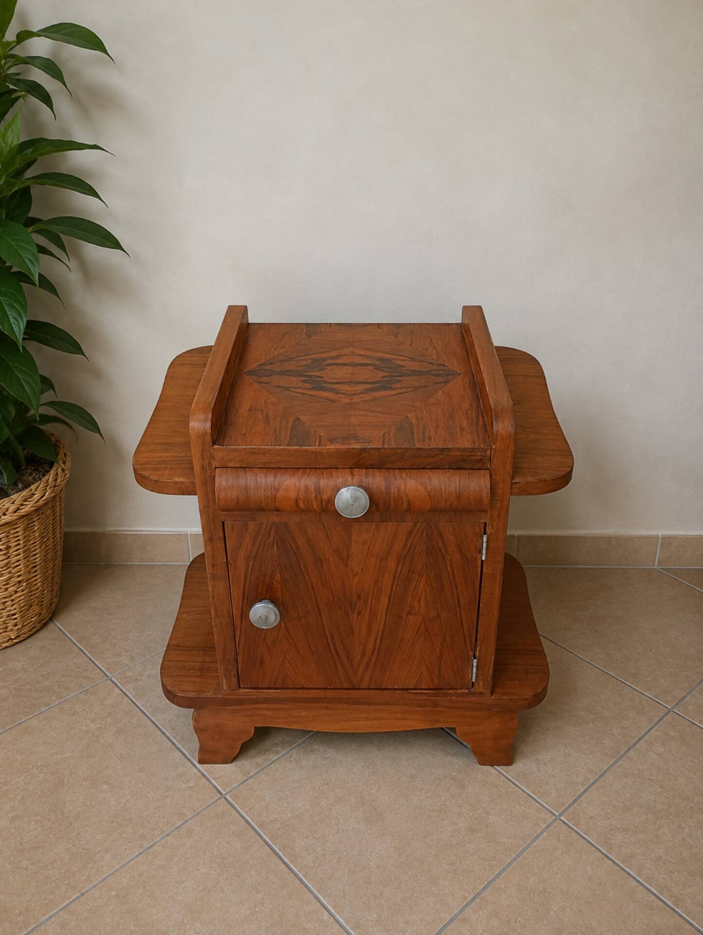 Vintage Art Deco bedside console.