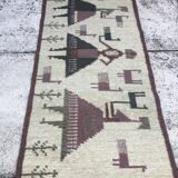 Swedish flat weave rug 1950