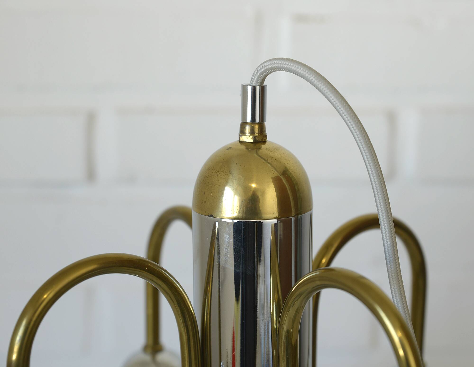 Vintage pendant lamp Art Deco style chandelier  Hanging light 1970s