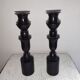 Paire de bougeoirs ébène art-deco candleholder