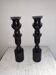 Paire de bougeoirs ébène art-deco candleholder