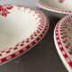 4 soup plates Comptoir de Famille “red checkerboard” model