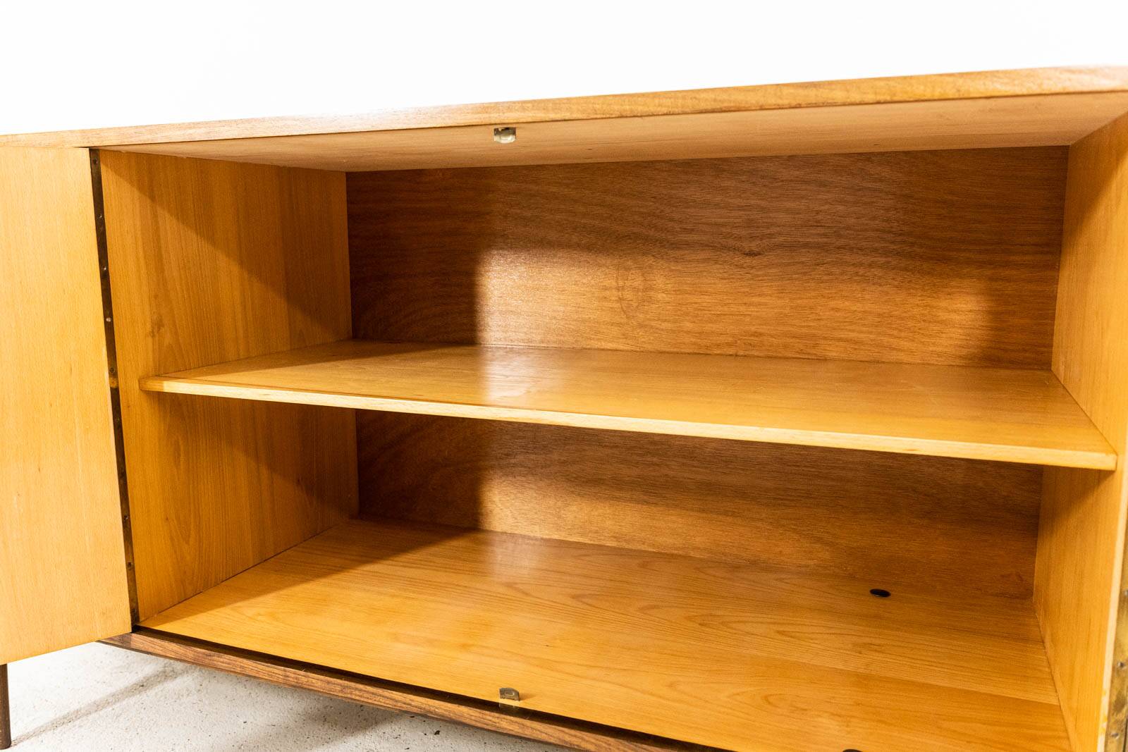 Vintage Walnut Sideboard By Lfm, Poland, 1970’s