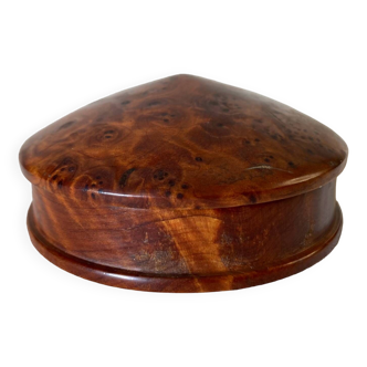 Old round box in cedar burl
