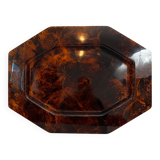 Vintage tortoiseshell hexagonal tortoiseshell serving tray