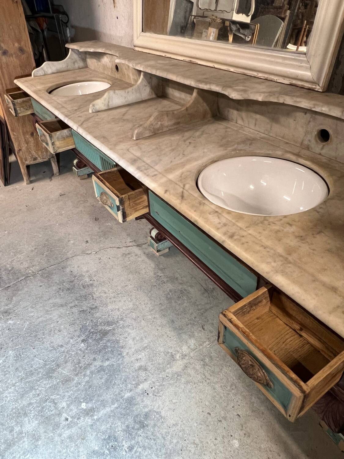 Antique hairdresser's-barber's furniture