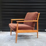 Scandinavian wooden armchair from the 1960s