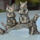 Silver-plated salt and pepper shakers "squirrel"