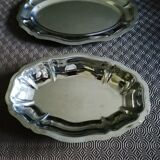 3 plats de service ovales en inox