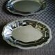 3 retro oval serving dishes in stainless steel