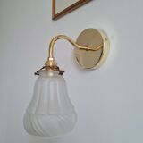 Vintage glass globe wall lamp