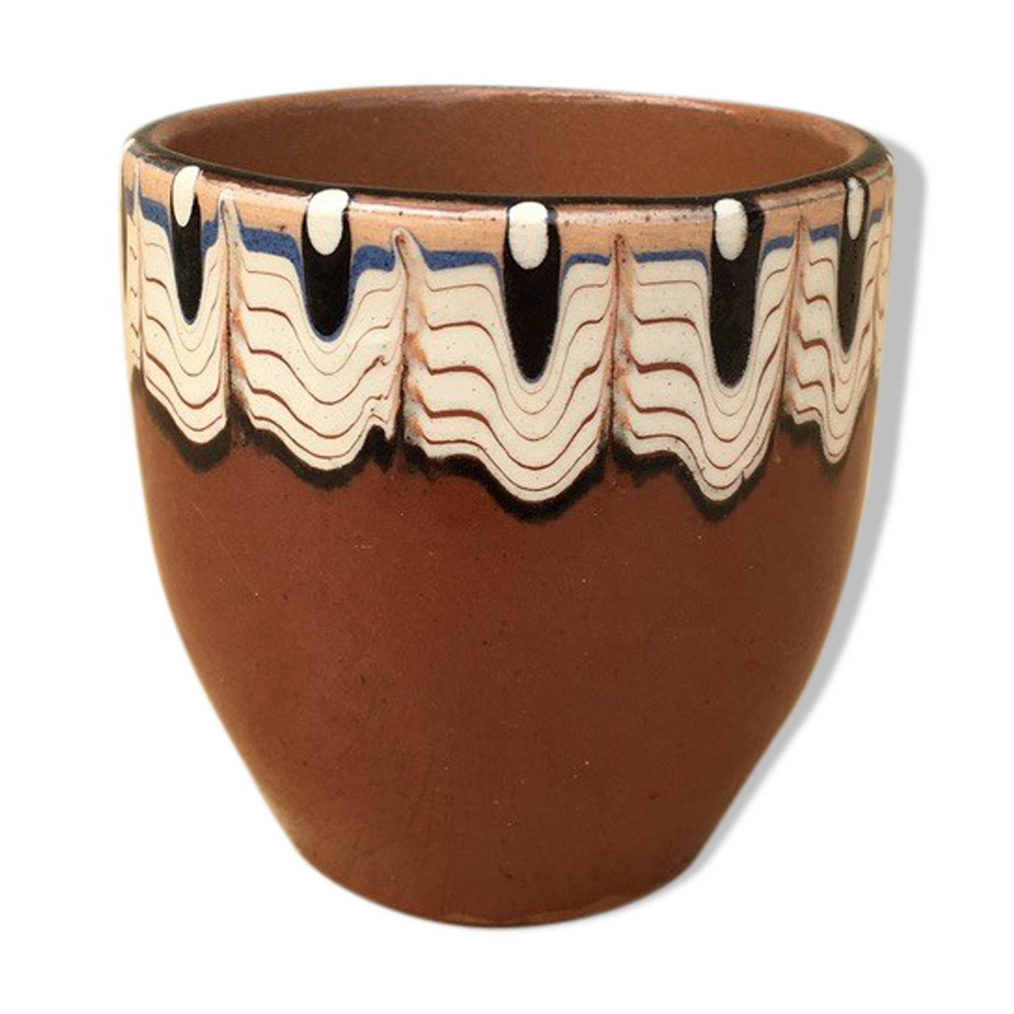 Russian handicraft cup hand painted pattern