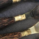 Set of 7 horn and wood spoons