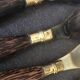 Set of 7 horn and wood spoons