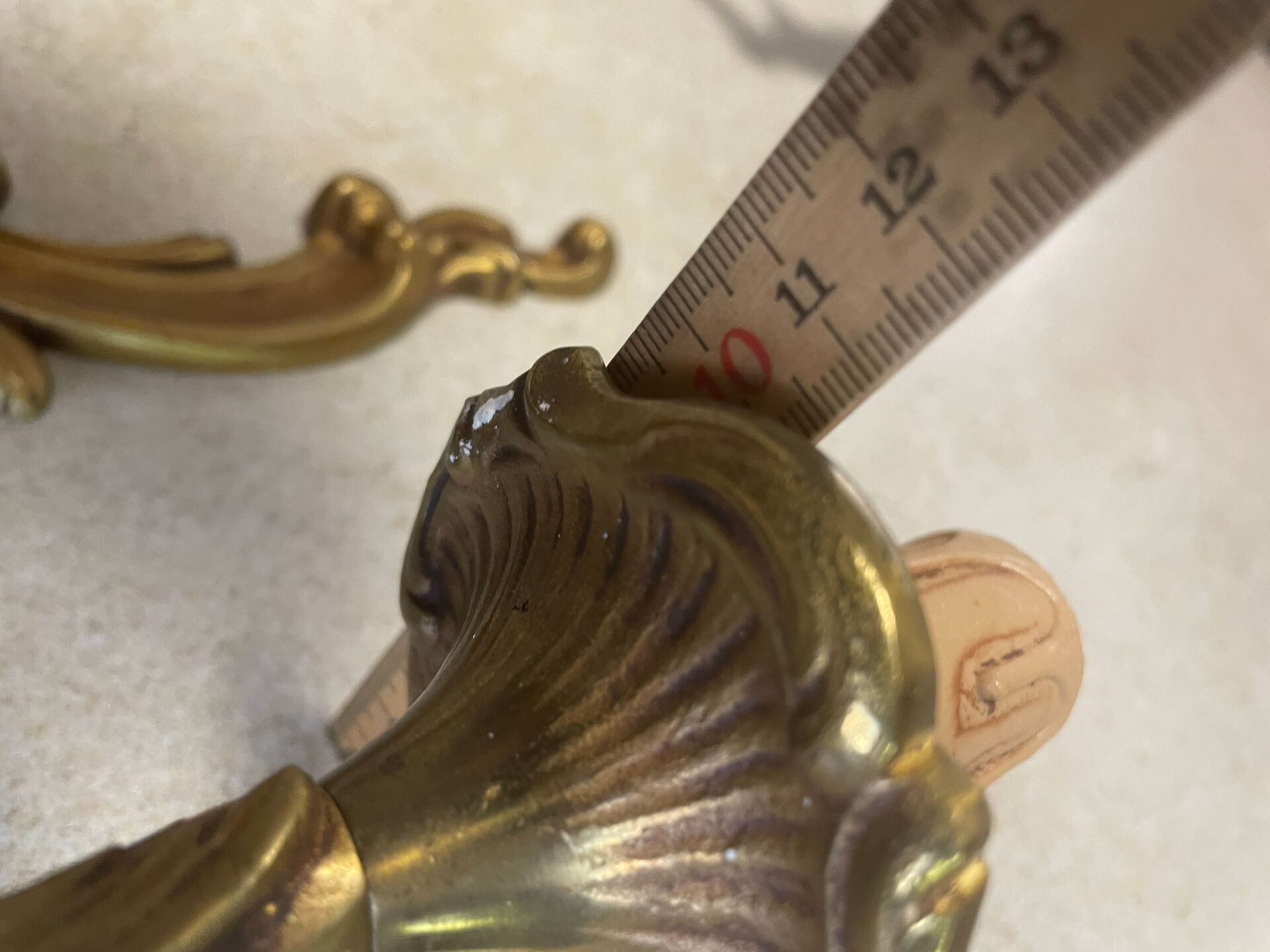 Set of 2 Louis XV bronze wall lights