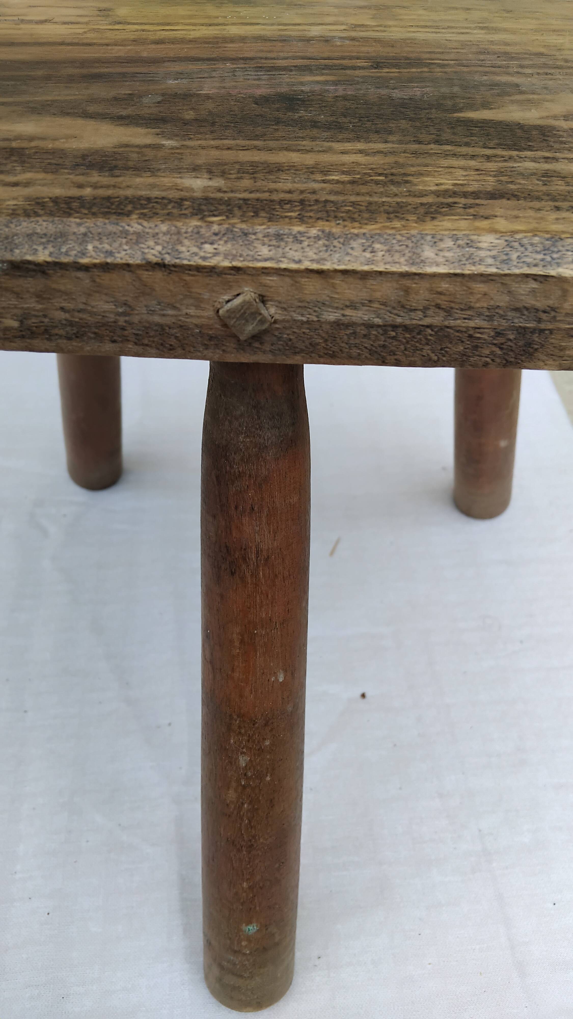Antique vintage tripod milking stool