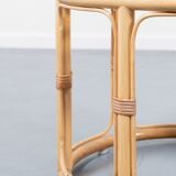 Lounge armchair with vintage bamboo side table
