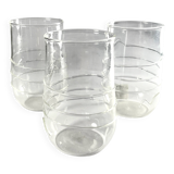 Verres à eau décorés d'une spirale