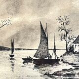 Painting india ink on paper 1928