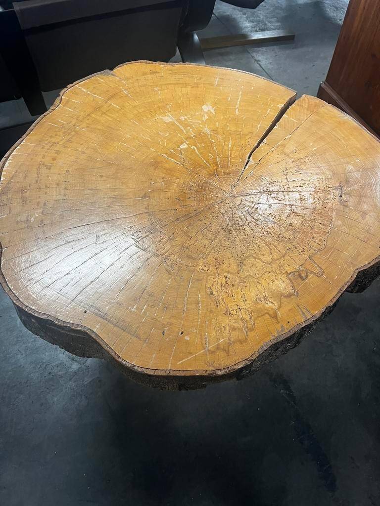 Vintage sturdy coffee table / coffee table with solid top