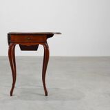 Late 19th‑Century French Louis XV Style Walnut Side Table with Drawer and S