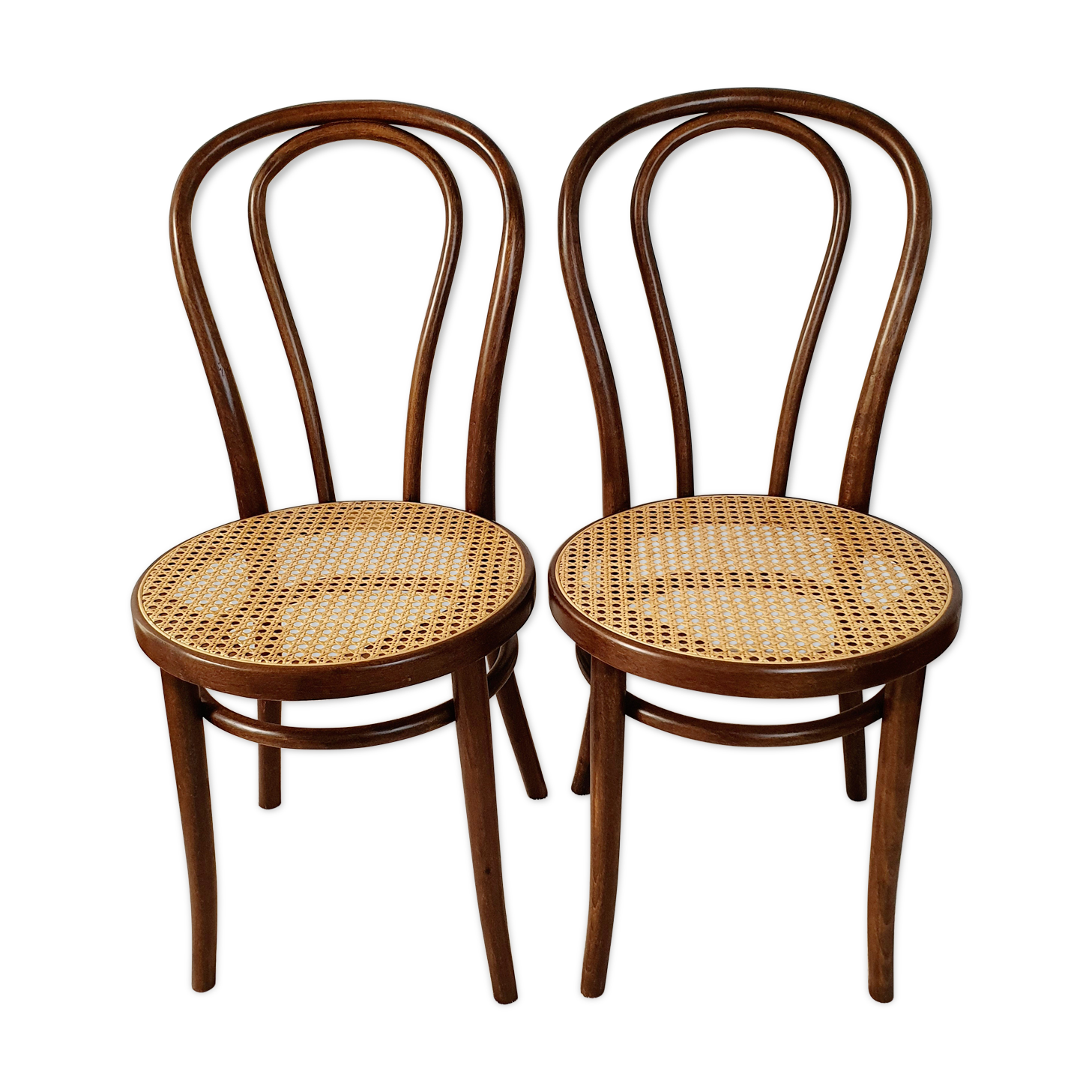 Pair of chairs canned Thonet ZPM Radomsko