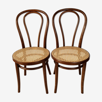 Paire de chaises cannées Thonet ZPM Radomsko