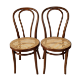 Pair of chairs canned Thonet ZPM Radomsko