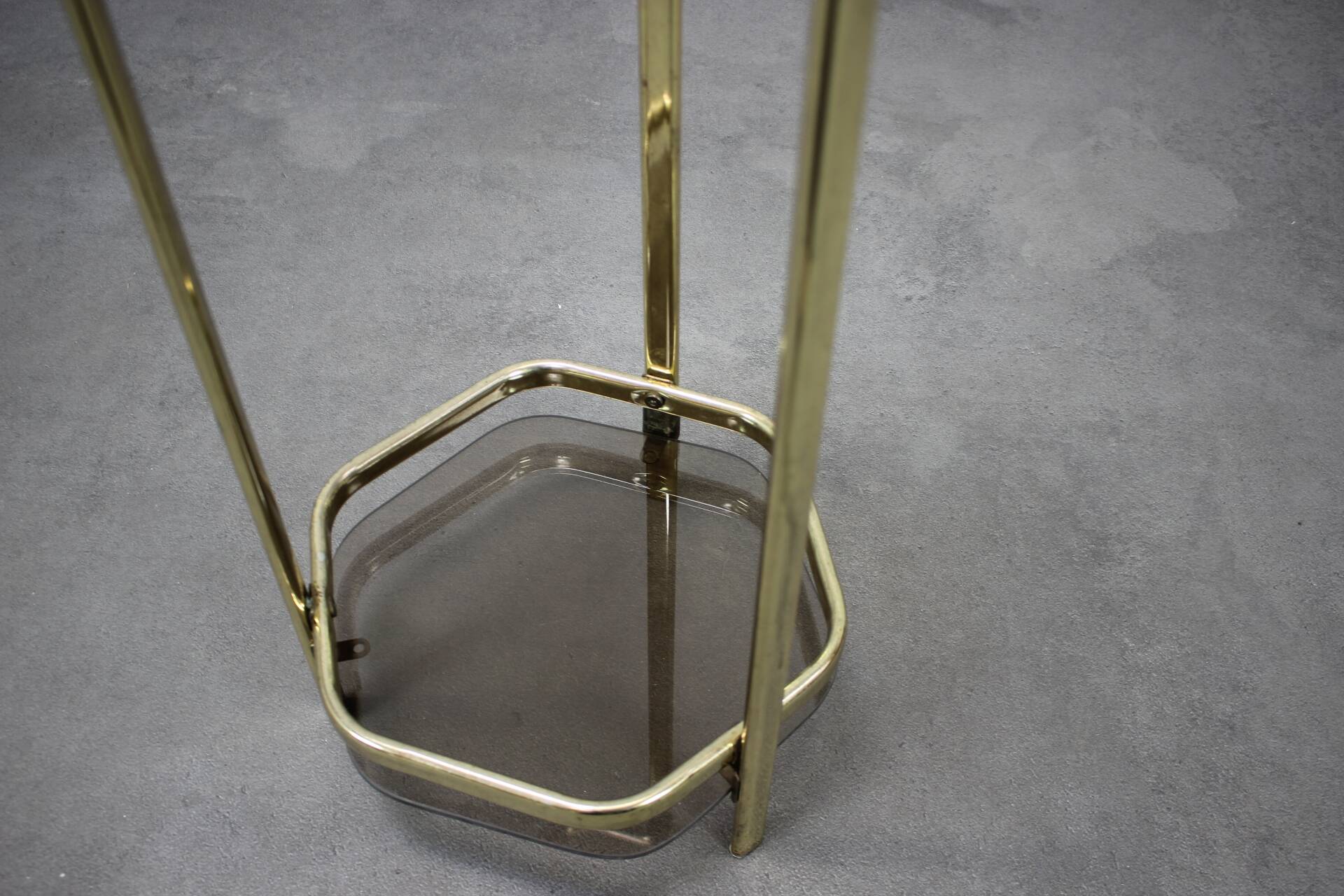 Mid-Century Brass and Smoked Glass Tea Table, 1970s, Germany